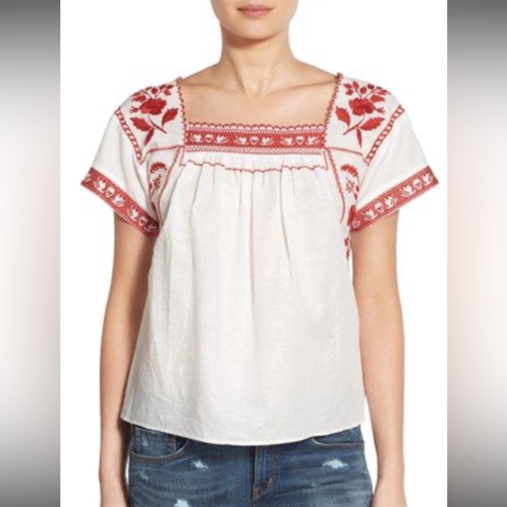 Madewell Wildfield Embroidered Top